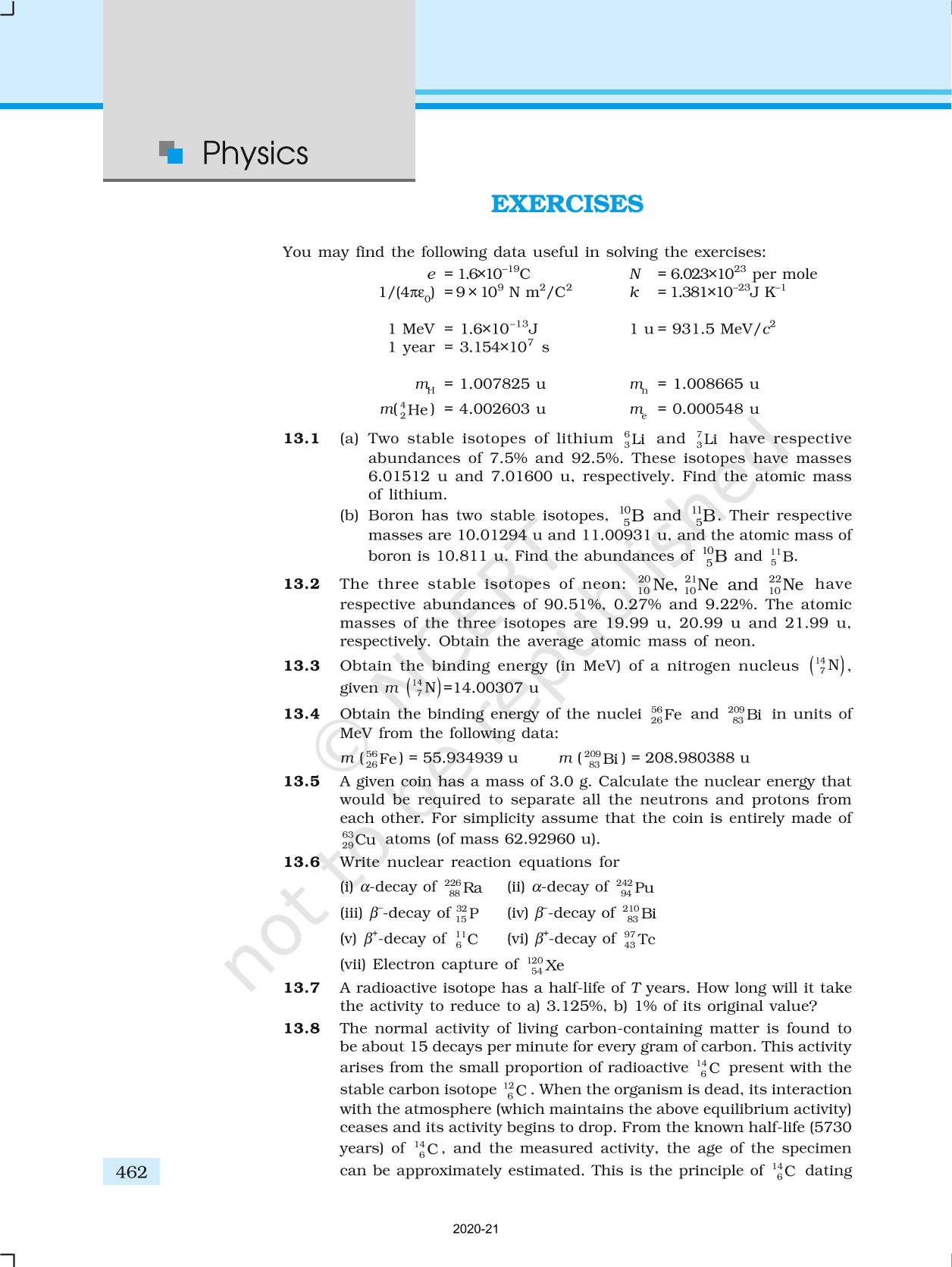 Nuclei Ncert Book Of Class 12 Physics Part Ii